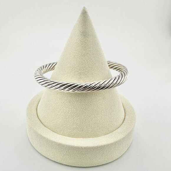 David Yurman Dome Cuff w/ Sterling Silver & 14K Yellow Gold - Medium - Picture 6 of 12